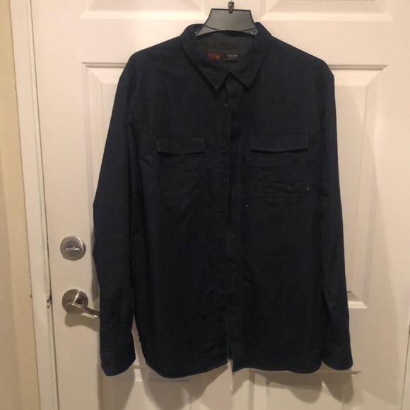 mountain hardware long sleeve shirt denim. Blue - Picture 1 of 3